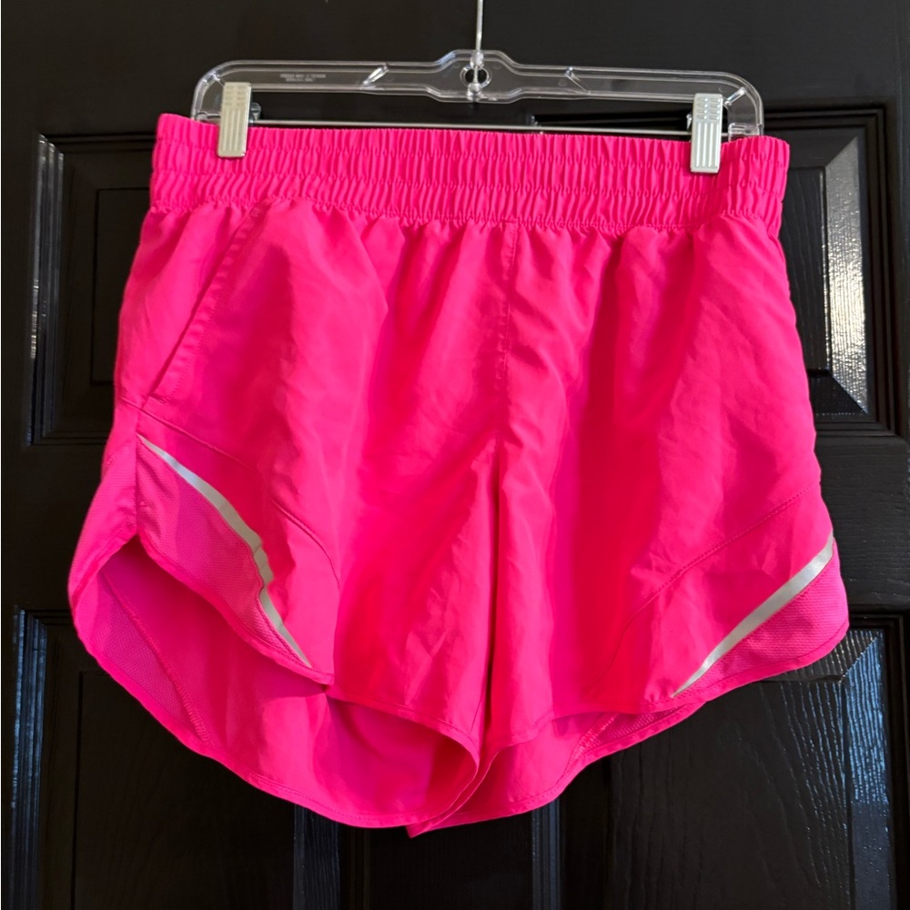 Hot pink athletic shorts